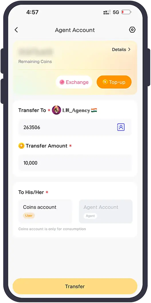 Screenshot of the dashboard for a Poppo Agent only